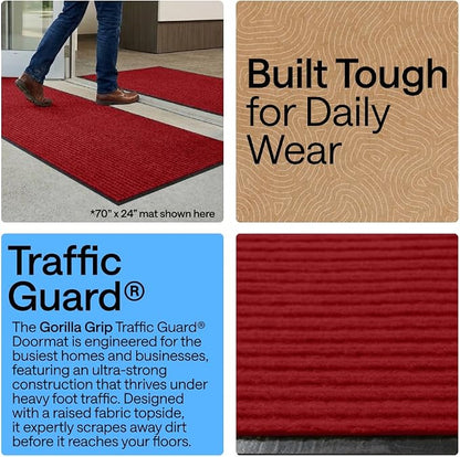 GORILLA GRIP Waterproof Traffic Guard Door Mat, Indoor Outdoor Heavy Duty - Image 3
