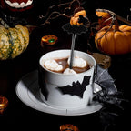 30 Pcs Halloween Swizzle Sticks Plastic Coffee and Cocktail Stirrers Fall Thanksgiving Drink Stirrers Cocktail Mixers for Halloween Fall Autumn Party Tea Coffee Bar Decoration(Bat)
