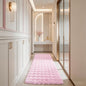 Pink Rabbit Plush Rug 2'x6', Fluffy Shaggy Area Rug by CHOVY