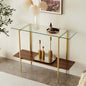 LumFurn Glass Console Table for Living Room, Foyer & Entrance, 2-Tiers by LumFurn