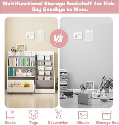 COZPAW Kids Bookshelf and Toy Storage, 4 Tier Toddler Bookshelf - Image 7