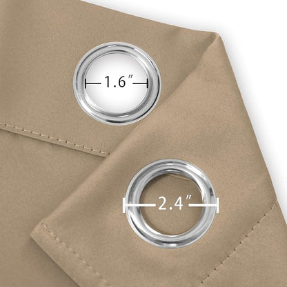 Natural Blackout Curtains 42 x 54 Inch Length Set of 2 Panels Grommet Bedroom - Image 5