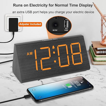 DreamSky Wooden Digital Alarm Clock - Image 5