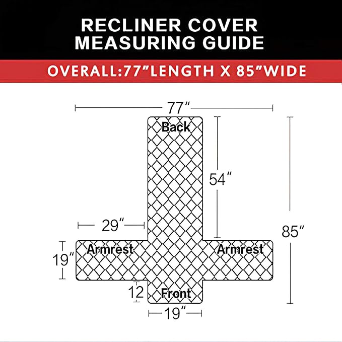 Easy-Going Reversible Couch Cover, Recliner 19 in, Light Gray/Light Gray | - Image 5