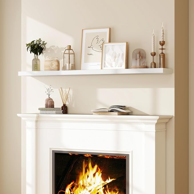 Fun Memories 66 Inch Fireplace Mantel Shelf - Image 2