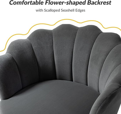 HULALA HOME Modern Velvet Accent Chair - Image 5