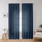Blue Sheer Curtains, Sheer Curtains 78 inches Long 2 Panels Set, Rod Pocket by OWENIE