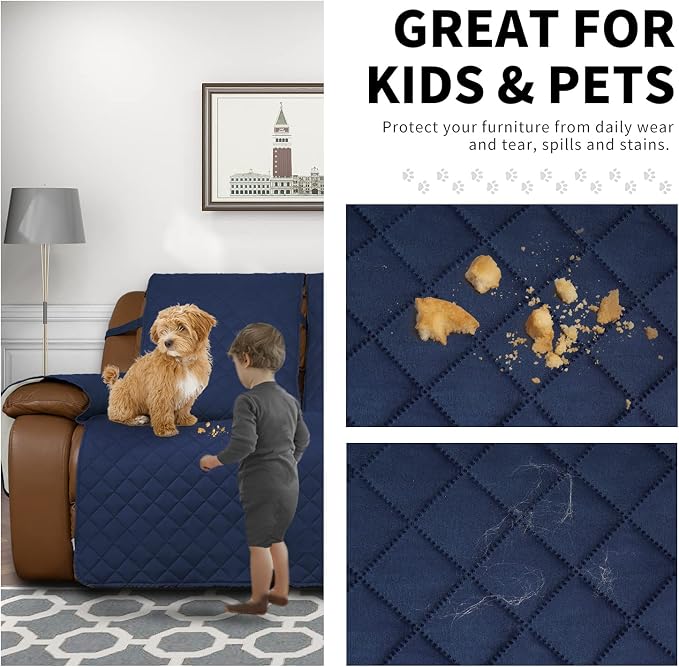 Easy-Going Loveseat Recliner Cover, Reversible Couch Cover - Image 3