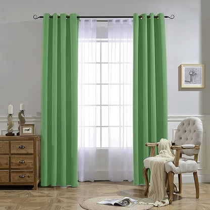 NICETOWN Forest Green Blackout Curtains 84 inches Long 2 Panels Set - Image 7