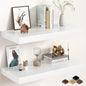 30Inch White Floating Shelves for Wall, 12 Inch Deep Shelves for Bedroom by FunMemories