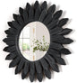 Honiway Black Wall Decor Wall Mirror 12 inch Boho Wall Decor Wood Decorative by Honiway
