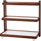 Coffee Mug Holder Wooden Cup Rack,3-Tier Acrylic Home Wood Mug Display Rack for Kitchen Countertops, Coffee Bars, Syrup, Cups, Stirrers