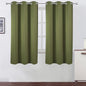 Olive Green Blackout Curtains 42 x 63 Inch Length/Set of 2 Curtain by Lemomo