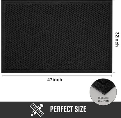 Sturdy Front Door Mat, Absorbent Muddy Dirt Resist Welcome Door Mats Outdoor - Image 2