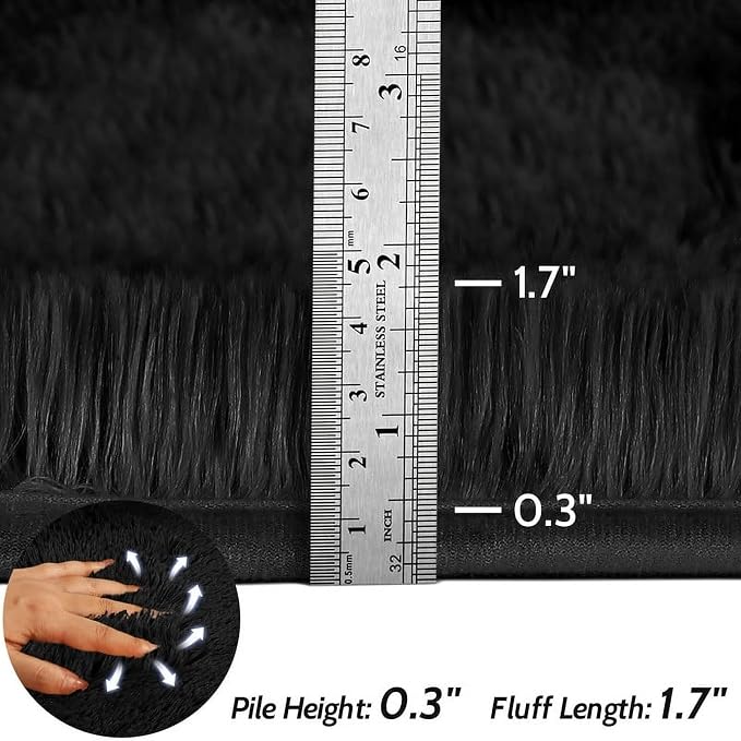 6x9 Area Rug Fluffy Shaggy - Image 7