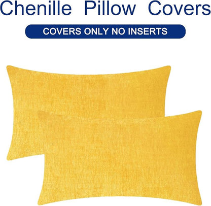 CaliTime Decorative Throw Pillow Covers 26 X 16 Inches Mustard Yellow | Pack of - Image 6