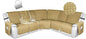 HDCAXKJ 100% Waterproof Reclining Sectional Couch Covers L Shape Recliner Sofa by HDCAXKJ