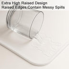 Silicone Baking Mat 35.4"x23.6" Food Grade Silicone Mats for Kitchen Counter Large Countertop Protector Mat with Edge Heightening Non-Slip Heat Resistant Mats for Countertop Easy Clean Transparent