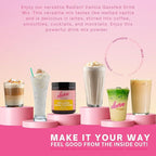 Eleven TLC, Radiant Beauty Bovine Collagen Peptides Drink Mix, Ashwagandha, Hydrolyzed Collagen, Bee Pollen, Vanilla Protein Powder, Dairy Free, Superfood Lattes, Wellness Hydration Mix, 63 Servings