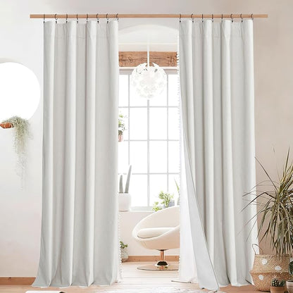 NICETOWN 100% Absolutely Blackout Linen Curtains by NICETOWN