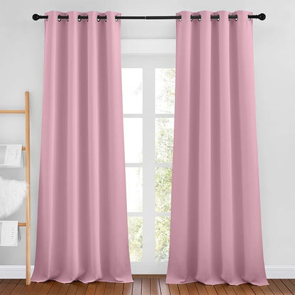 NICETOWN Crystal Pink Room Darkening Curtain Panels by NICETOWN