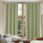 Simplebrand Ava Sage Green Blackout Curtains by Simplebrand