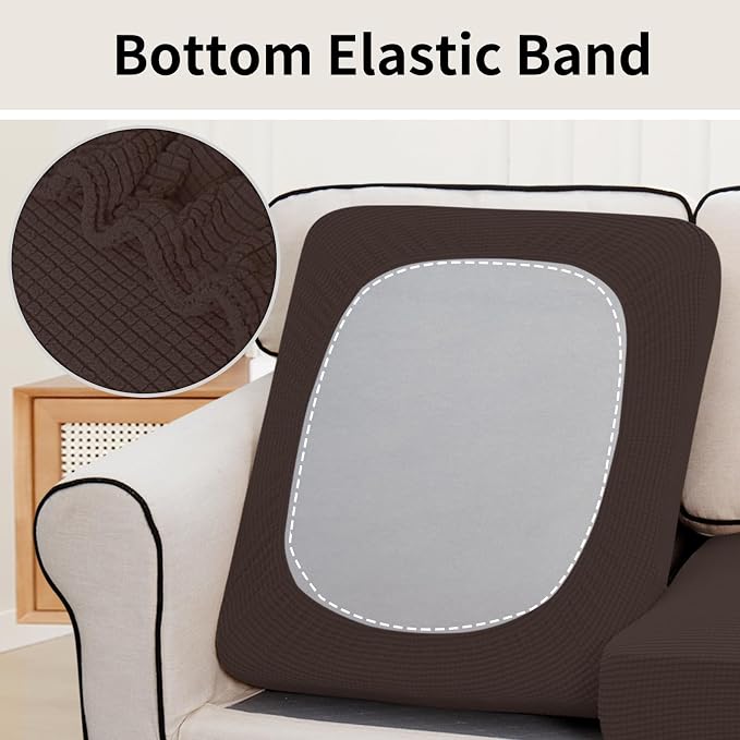 Easy-Going Stretch 3 Pieces Oversized Couch Cushion Cover - Image 4