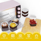 25 Pack Square Mini Cake Pans with Lids,Mini Loaf Pans with Lids,Aluminum Foil Baking Cups,Disposable Ramekins Cupcake Cups,Muffin Tins,Dessert Cups for Wedding Birthday Party Picnics,5oz (Coffee)