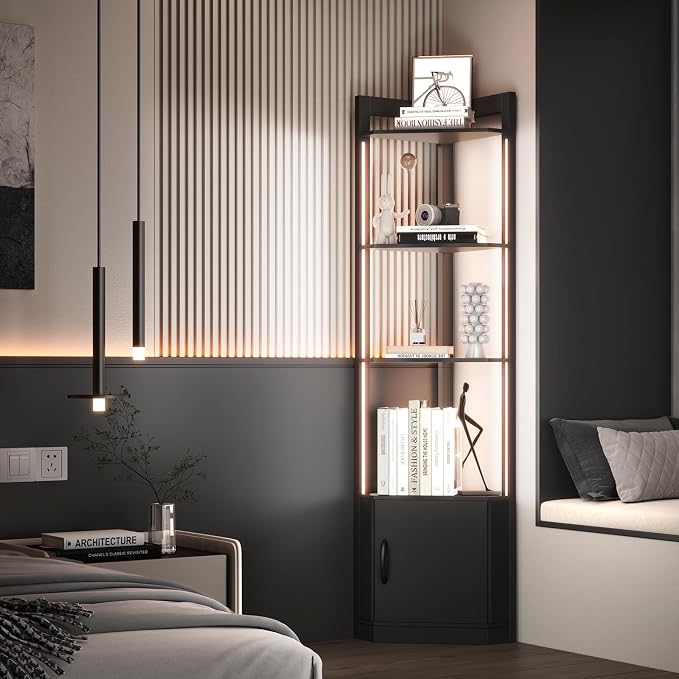 5-Tier Display Cabinet, RGBWIC LED Light, Remote & APP Control, Adjustable - Image 6