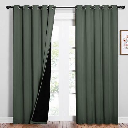 NICETOWN 100% Blackout Window Curtain Panels, Cold and Full Light Blocking by NICETOWN