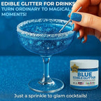 Blue Edible Glitter for Drinks Bulk Edible Glitter for Cakes Drink Brew Glitter, Blue Edible Glitter Cake Decorations Edible Blue Glitter Edible Glitter for Strawberries Cocktail