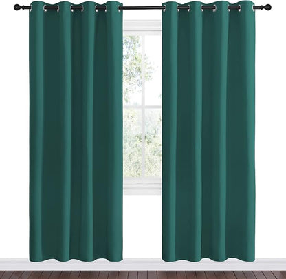 NICETOWN Hunter Green Blackout Curtains 78" Long - Image 2