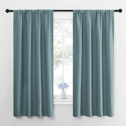 NICETOWN Greyish Blue Blackout Curtains Panels by NICETOWN