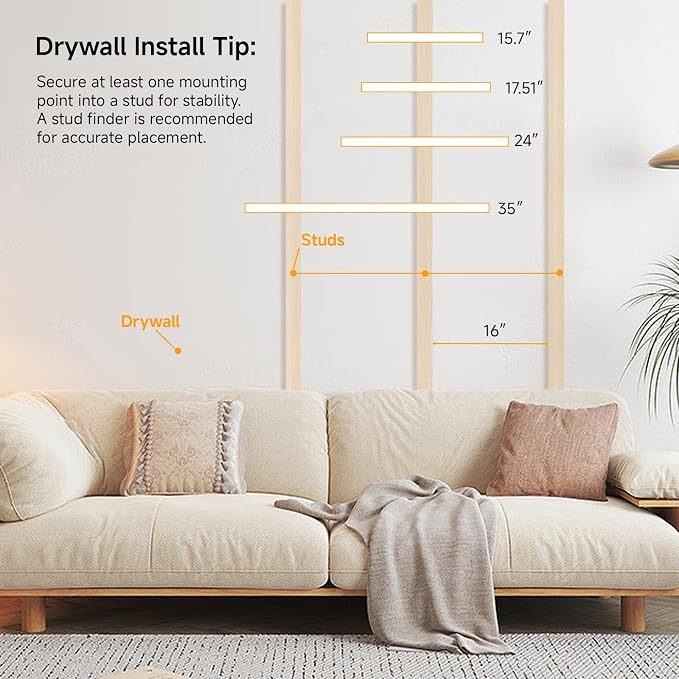 17.5in Floating Shelves for Wall, Wall Mounted Shelves for Decor Storage Set of - Image 5