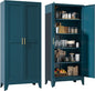 YAUWOH 71''Metal Cabinet with 4 Adjustable Shelves, 5-Tier Pantry Storage by YAUWOHFactoryOutletsColorfulMetalFurniture