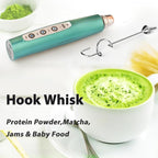 Milk Frother Rechargeable Handheld-Electric Whisk 3 Speed Adjustable, Coffee Frother Wand with 3 Stainless Whisks, Electric Foam Maker, Drink Mixer Blender for Latte Cappuccino Matcha Egg