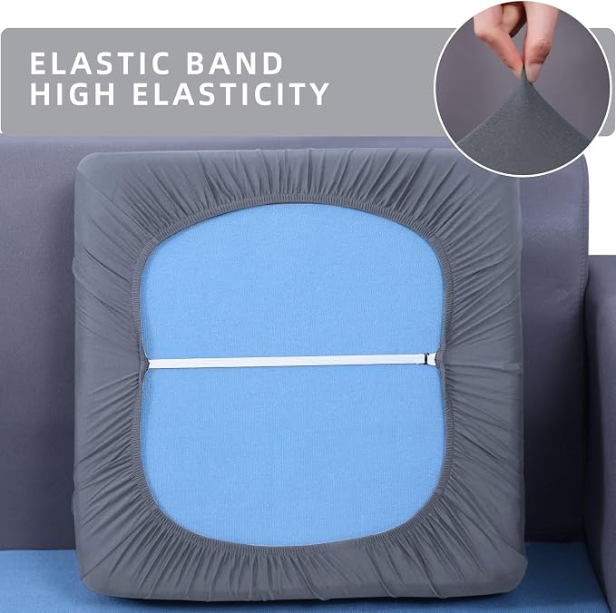 Waterproof Couch Cushion Covers, Stretch Sofa Seat Slipcovers | Stretch Fabric - Image 5