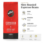 Caffe Vergnano 1882 Espresso Whole Bean Arabica Roast Coffee, 2.2 lb bag - Italian Medium Roast Coffee Beans with notes of Chocolate, Nuts & Caramel, Intensity 7/10-1000g Bag