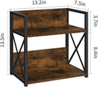 YINMIT Countertop Shelf Organizer,Coffee Bar Accessories,Spice Rack,Coffee Counter Shelf,2 Tier Coffee Organizer Station for Mugs,Cups,Cream,Syrup(Rustic Brown, Medium)
