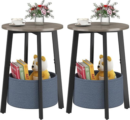 sthmec Small Round Side End Table Set of 2 by Unknown