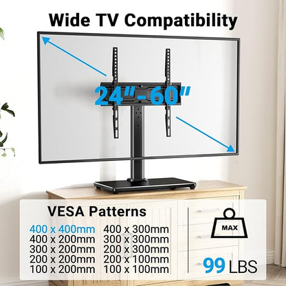 PERLESMITH Universal Swivel TV Stand - Image 2