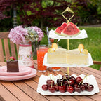 Coitak Plastic Cupcake Stands, 3 Tier Cupcake Stand, Dessert Tower Tray for Tea Party, Baby Shower and Wedding (2 Pack)
