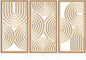 IARTTOP Large Boho Wood Wall Art Set of 3 Framed Wooden Mid-century Modern Wall by IARTTOP