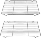 TeamFar Cooling Rack, 16.6” x 11.45” Stainless Steel Wire Baking Rack for Cooking Roasting Grilling, Fit for Oven Pan, Oven & Dishwasher Safe, Non-toxic & Heavy-Duty, 2PCS