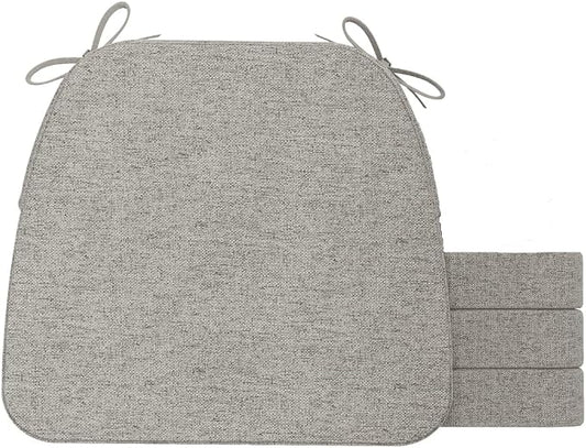AAAAAcessories D-Shaped Chair Cushions, Machine-Washable Cover, Khaki Gray by AAAAAcessories