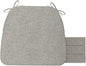 AAAAAcessories D-Shaped Chair Cushions, Machine-Washable Cover, Khaki Gray by AAAAAcessories