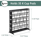 ZCDCP for K Cup Coffee Pod Holder, K Cup Holder Drawer Wall Mounted Coffee Pod Organiser (Holds 35 Coffee Pods)