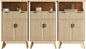 Fatmok Buffet Cabinet with Storage Set of 3, Wood Buffet Sideboard Console Table by Fatmok