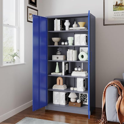 Metal Garage Storage Cabinet, Lockable Metal Cabinet - Image 9