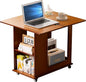 Folding Side Table with Storage Shelf, Space Saving Bamboo End Table with by Unknown